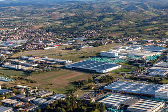 Formula 1 race track of Ferrari, Pista di Fiorano, Circuito di Fiorano in Fiorano Modenese in the state Modena, Italy