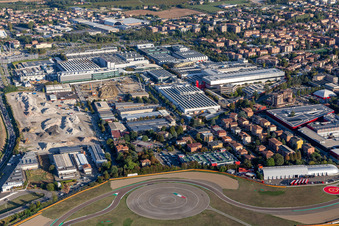 Aerial view of Ferrari SPA factory in Maranello in the state Modena, Italy