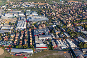 Aerial view of Ferrari SPA factory in Fiorano Modenese in the state Modena, Italy