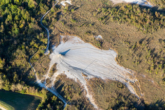 Salse di Nirano Riserva naturale Salse di Nirano in Fiorano Modenese in the state Modena, Italy from the plane