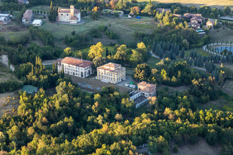 Aerial view of Casalgrande in the state Reggio Emilia, Italy