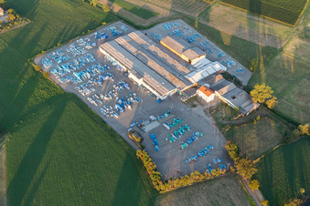 Aerial view of Logician srl in Scandiano in the state Reggio Emilia, Italy
