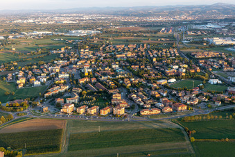 Casalgrande in the state Reggio Emilia, Italy out of the air