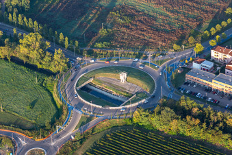 Roundabout at Reggio Emilia AV Mediopadana train station in Reggio nell’Emilia in the state Reggio Emilia, Italy