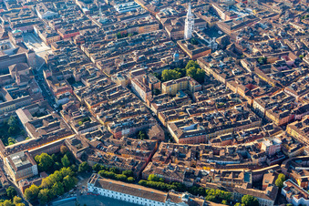 Aerial view of Cathedral of Modena Duomo di Modena in Modena in the state Modena, Italy