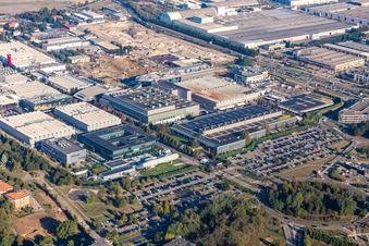 Aerial photograpy of Ferrari SPA in Maranello in the state Modena, Italy