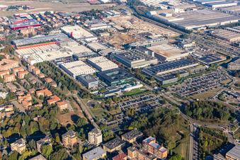 Oblique view of Ferrari SPA in Maranello in the state Modena, Italy