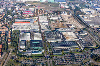 Ferrari SPA in Maranello in the state Modena, Italy viewn from the air