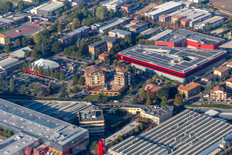 Ferrari SPA in Maranello in the state Modena, Italy from a drone