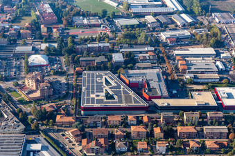 Aerial photograpy of Ferrari SPA in Maranello in the state Modena, Italy