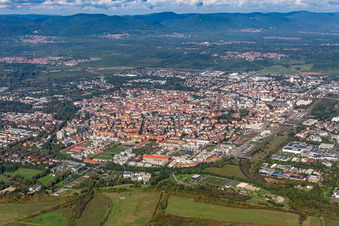 City center from the south in Landau in der Pfalz in the state Rhineland-Palatinate, Germany