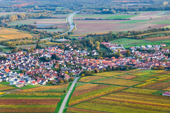 Insheim in the state Rhineland-Palatinate, Germany viewn from the air