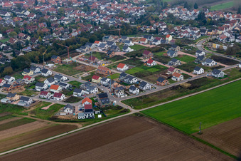 Oblique view of New development area K2 in Kandel in the state Rhineland-Palatinate, Germany