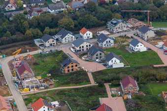 Bird's eye view of New development area K2 in Kandel in the state Rhineland-Palatinate, Germany