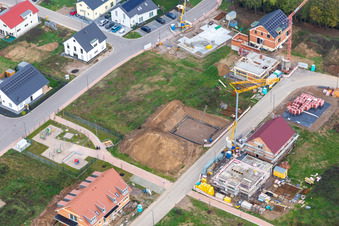 Drone image of New development area K2 in Kandel in the state Rhineland-Palatinate, Germany