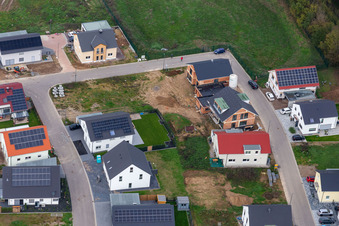 New development area K2 in Kandel in the state Rhineland-Palatinate, Germany from a drone