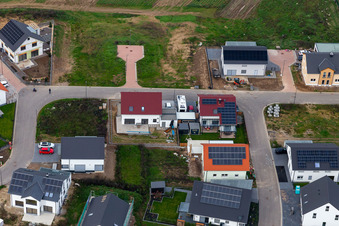 New development area K2 in Kandel in the state Rhineland-Palatinate, Germany seen from a drone