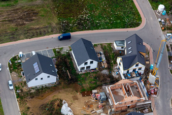 Oblique view of New development area K2 in Kandel in the state Rhineland-Palatinate, Germany