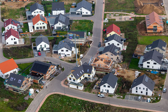 New development area K2 in Kandel in the state Rhineland-Palatinate, Germany seen from above