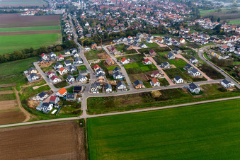 Bird's eye view of New development area K2 in Kandel in the state Rhineland-Palatinate, Germany