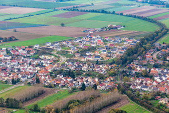 New development area K2 in Kandel in the state Rhineland-Palatinate, Germany viewn from the air