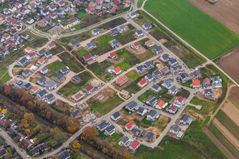 Aerial view of New development area K2 in Kandel in the state Rhineland-Palatinate, Germany