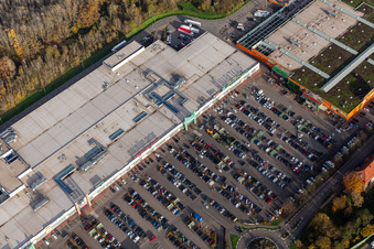 Maximilian Center with Globus in the district Maximiliansau in Wörth am Rhein in the state Rhineland-Palatinate, Germany