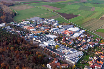 Im Gereut commercial area in Hatzenbühl in the state Rhineland-Palatinate, Germany