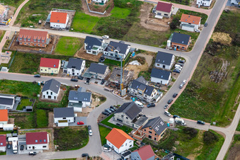 New development area K2 in Kandel in the state Rhineland-Palatinate, Germany from above