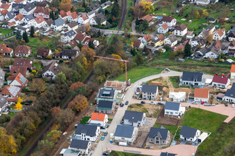 New development area K2 in Kandel in the state Rhineland-Palatinate, Germany from the plane