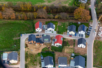 Drone recording of New development area K2 in Kandel in the state Rhineland-Palatinate, Germany