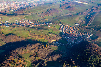 From the west in the district Gleiszellen in Gleiszellen-Gleishorbach in the state Rhineland-Palatinate, Germany