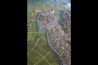 Bird's eye view of District Godramstein in Landau in der Pfalz in the state Rhineland-Palatinate, Germany