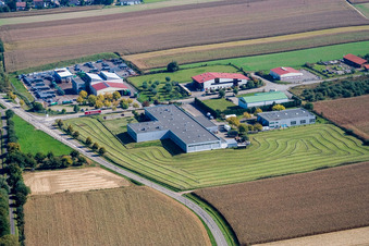 Scheibenhardt in Scheibenhard in the state Bas-Rhin, France seen from above