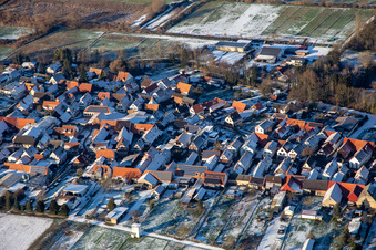 Washing lane in winter when there is snow in Winden in the state Rhineland-Palatinate, Germany