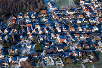 Gänshuckel in winter with snow in Winden in the state Rhineland-Palatinate, Germany