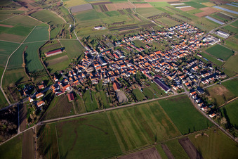 Schweighofen in the state Rhineland-Palatinate, Germany from above
