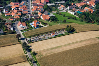 Salmbach in the state Bas-Rhin, France from a drone