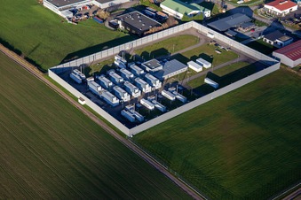 Facilities on the gravel path in Niederlauterbach in the state Bas-Rhin, France