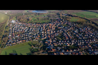 Panorama from the south in Berg in the state Rhineland-Palatinate, Germany