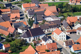 Oblique view of Salmbach in the state Bas-Rhin, France