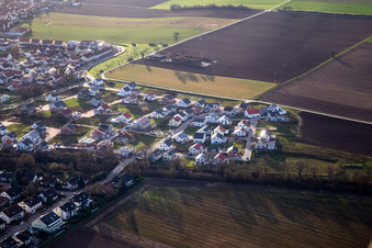 New development area K2 in Kandel in the state Rhineland-Palatinate, Germany from the drone perspective