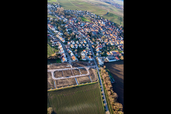Aerial view of Development of the new development area Impflinger Straße in the district Mörzheim in Landau in der Pfalz in the state Rhineland-Palatinate, Germany