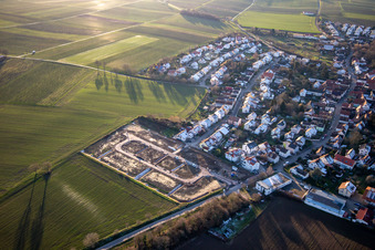 Aerial photograpy of Development of the new development area Impflinger Straße in the district Mörzheim in Landau in der Pfalz in the state Rhineland-Palatinate, Germany