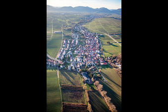 Aerial view of View of the town from the east in the district Wollmesheim in Landau in der Pfalz in the state Rhineland-Palatinate, Germany