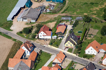 Salmbach in the state Bas-Rhin, France from the plane