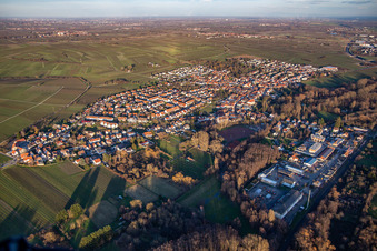 View of the town from the west in the district Godramstein in Landau in der Pfalz in the state Rhineland-Palatinate, Germany