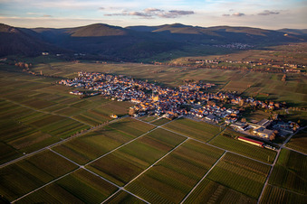 From the southeast in Rhodt unter Rietburg in the state Rhineland-Palatinate, Germany