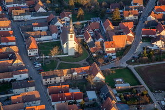 Church Freisbach at the church park in Freisbach in the state Rhineland-Palatinate, Germany