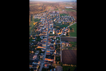 Main Street in Freisbach in the state Rhineland-Palatinate, Germany